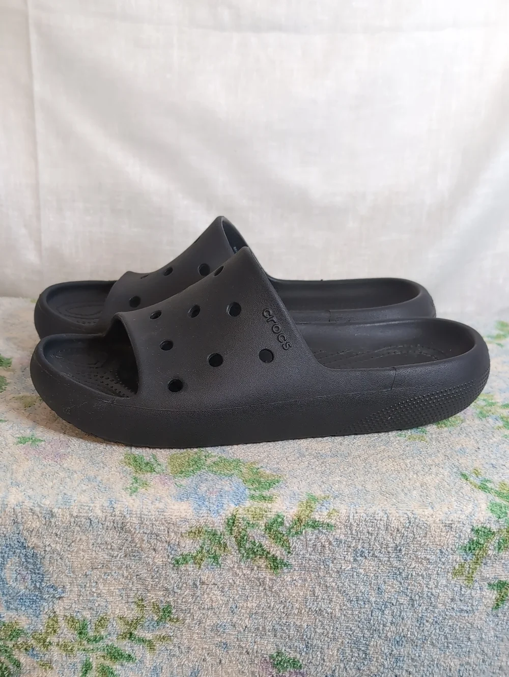 Black Crocs Slide Sandals mens 9